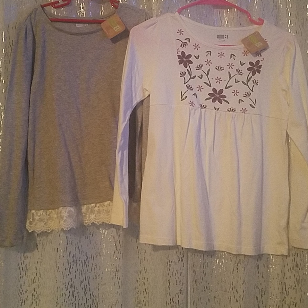 Crazy 8 Girls Large Long Sleeve Shirt set NWT